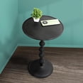 thumbnail image 1 of Round Metal End Tables for Living Room, Modern Metal Accent, Modern Side Table, Bedroom Nightstand, Small Coffee, Space-Saving, Easy Assembly 14.5" (Black), 1 of 8