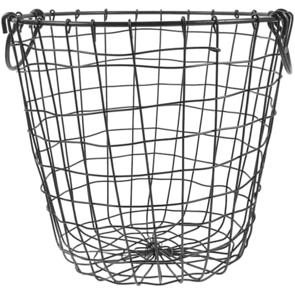 Round Metal Laundry Basket, Wire Hamper Rustic Farmhouse Utility Bin Clothes Hamper Storage Container Organizer with Handle for Toys Book Blanket L$$Home Decor, Kitchen, & Other