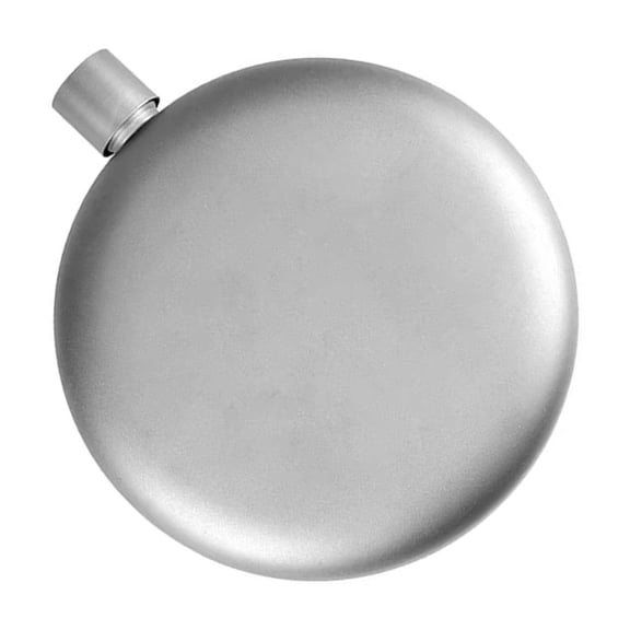 Round Metal Liquor Flask for Hiking Rusts Beverage Storage Container Rusts Camping Sport Bottle