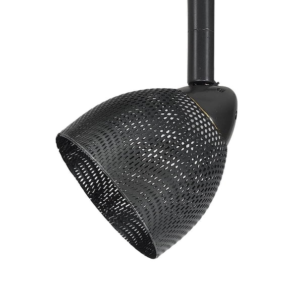Round Metal Mesh Shade Track Light Head and Frame, Dark Bronze- Saltoro Sherpi