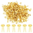 thumbnail image 1 of Round Metal Paper Fasteners, Mini Craft Fastener Clips, Multipurpose Metal Round Clasps, DIY Art Scrapbooking Craft Accessories for Paper Decoration and Document Fixing 0.24x0.48 inch,Gold-3*6MM, 1 of 9