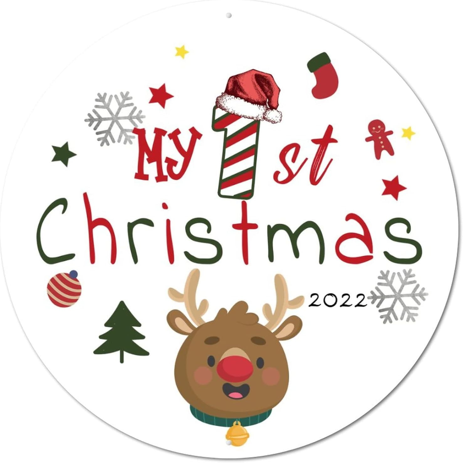 9 Inch Round Baseball Metal Sign - Vintage Sports Wall Decor Aluminum Plaque