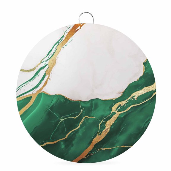 Round Metal Signs for Outside Abstract Marble Tin Signs Stainless Steel Hook Welcome Home Sign Plaque Gold Green Marble Metal Sign for Front Door Porch Indoor Outdoor Hanging Wall Decor Gifts 6 Inch
