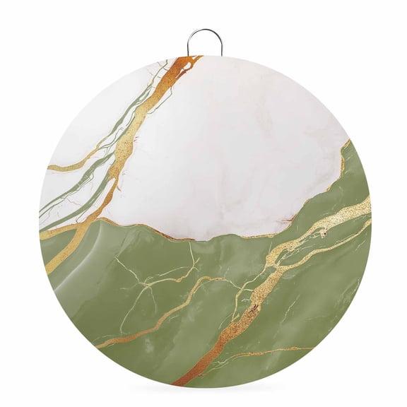 Round Metal Signs for Outside Abstract Marble Tin Signs Stainless Steel Hook Welcome Home Sign Plaque Marble Green White Metal Sign for Front Door Porch Hanging Wall Decor Gifts 6 Inch