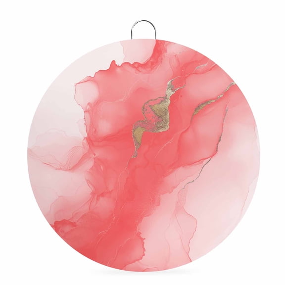 Round Metal Signs for Outside Abstract Ombre Pink Marble Tin Signs Stainless Steel Hook Welcome Home Sign Plaque White Modern Art Metal Sign for Front Door Porch Hanging Wall Decor Gifts 6 Inch