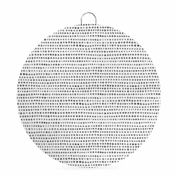 Round Metal Signs for Outside Ash Micro Dots Tin Signs Stainless Steel Hook Welcome Home Sign Plaque Modern Abstract Linear Rows Metal Sign for Front Door Porch Hanging Wall Decor Gifts 6 Inch