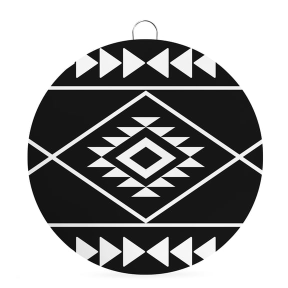 Round Metal Signs for Outside Black Bohemian Geometric Tin Signs Stainless Steel Hook Welcome Home Sign Plaque Boho Tribal Arrows Metal Sign for Front Door Porch Hanging Wall Decor Gifts 6 Inch