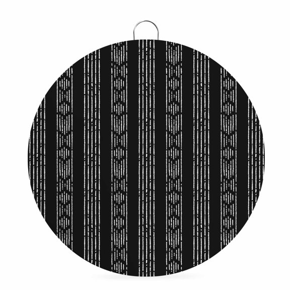 Round Metal Signs for Outside Black Boho Tin Signs Stainless Steel Hook Welcome Home Sign Plaque Bohemian Style Stripes Metal Sign for Front Door Porch Indoor Outdoor Hanging Wall Decor Gifts 6 Inch