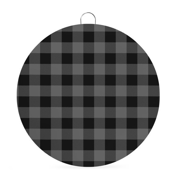 Round Metal Signs for Outside Black Buffalo Check Plaid Tin Signs Stainless Steel Hook Welcome Home Sign Plaque Farmhouse Style Metal Sign for Front Door Porch Hanging Wall Decor Gifts 6 Inch