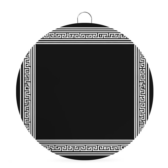 Round Metal Signs for Outside Black Key Pattern Tin Signs Stainless Steel Hook Welcome Home Sign Plaque Geometric Art Metal Sign for Front Door Porch Indoor Outdoor Hanging Wall Decor Gifts 6 Inch