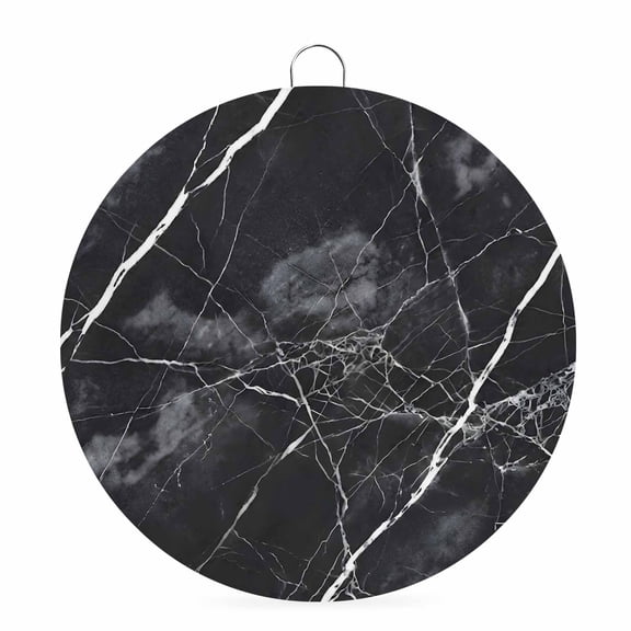 Round Metal Signs for Outside Black Marble Tin Signs Stainless Steel Hook Welcome Home Sign Plaque White Veins Stone Abstract Art Metal Sign for Front Door Porch Hanging Wall Decor Gifts 6 Inch