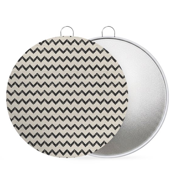Round Metal Signs for Outside Black Zigzag Lines Tin Signs Stainless Steel Hook Welcome Home Sign Plaque Chevron Stripes Waves Metal Sign for Front Door Porch Hanging Wall Decor Gifts 6 Inch