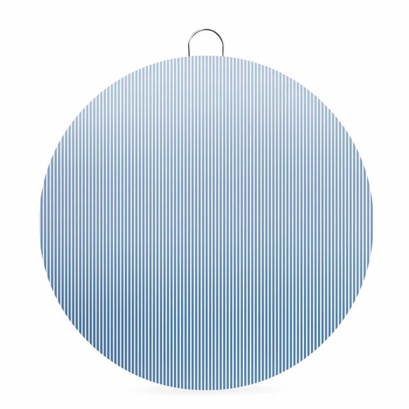 Round Metal Signs for Outside Blue Stripes Tin Signs Stainless Steel Hook Welcome Home Sign Plaque Simple Vertical Striped Metal Sign for Front Door Porch Hanging Wall Decor Gifts 6 Inch