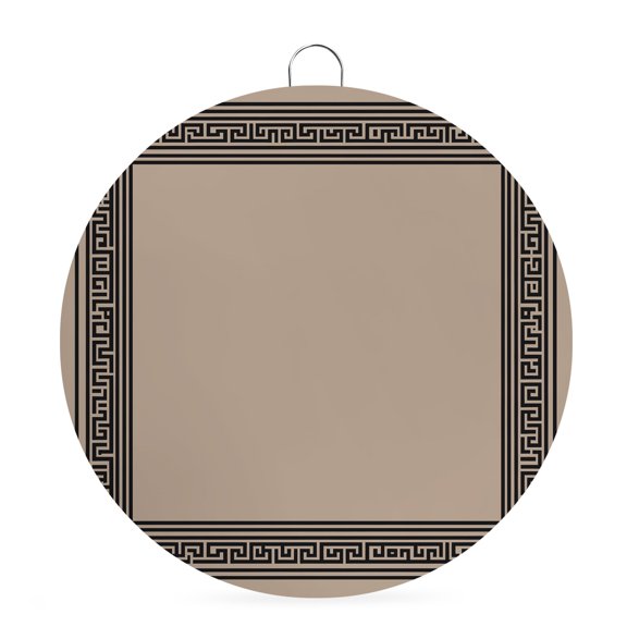 Round Metal Signs for Outside Brown Key Design Tin Signs Stainless Steel Hook Welcome Home Sign Plaque Geometric Back Print Pattern Metal Sign for Front Door Porch Hanging Wall Decor Gifts 6 Inch