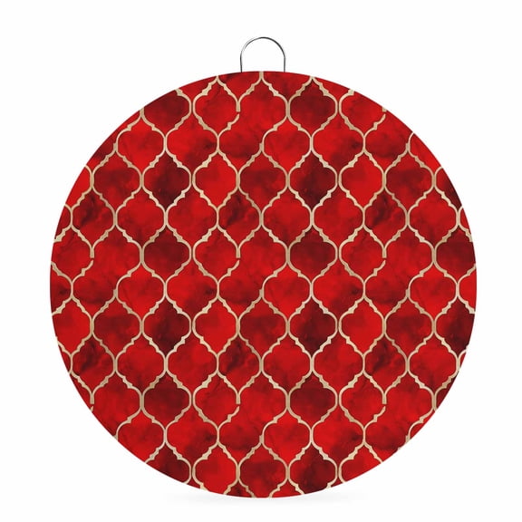 Round Metal Signs for Outside Deep Red Marble Tin Signs Stainless Steel Hook Welcome Home Sign Plaque Lattice Modern Art Metal Sign for Front Door Porch Hanging Wall Decor Gifts 6 Inch