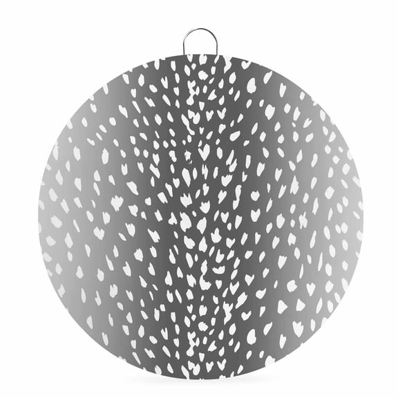 Round Metal Signs for Outside Gray Dots Texture Tin Signs Stainless Steel Hook Welcome Home Sign Plaque Modern Ombre Fawn Pattern Metal Sign for Front Door Porch Hanging Wall Decor Gifts 6 Inch