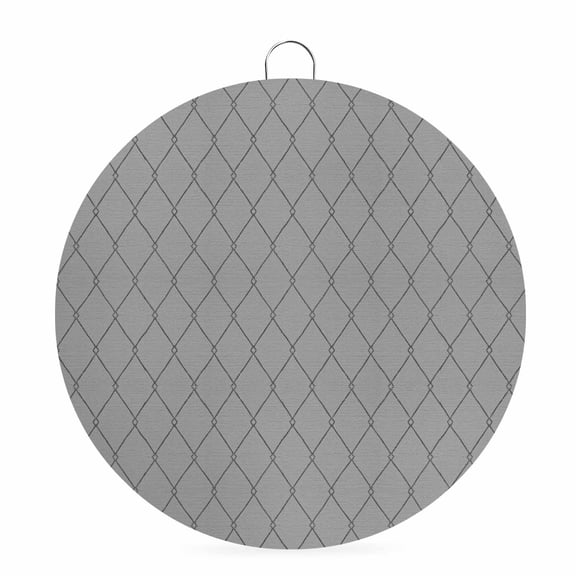 Round Metal Signs for Outside Gray Rhombus Pattern Tin Signs Stainless Steel Hook Welcome Home Sign Plaque Geometric Quilted Lines Metal Sign for Front Door Porch Hanging Wall Decor Gifts 6 Inch