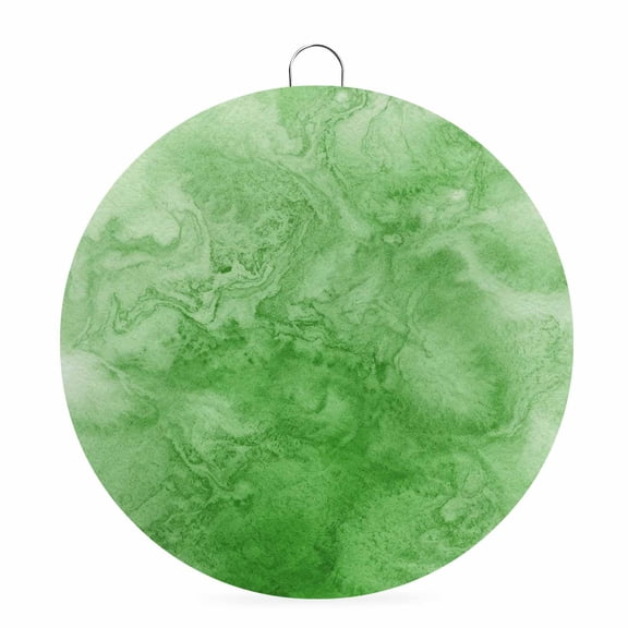 Round Metal Signs for Outside Green Fog Clouds Tin Signs Stainless Steel Hook Welcome Home Sign Plaque Abstract Swirls Vapor Metal Sign for Front Door Porch Hanging Wall Decor Gifts 6 Inch