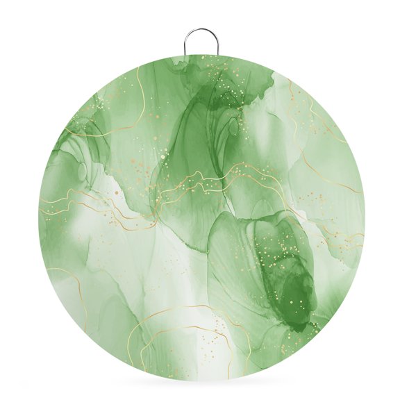 Round Metal Signs for Outside Green Marble Tin Signs Stainless Steel Hook Welcome Home Sign Plaque Abstract Geometric Modern Ombre Metal Sign for Front Door Porch Hanging Wall Decor Gifts 6 Inch