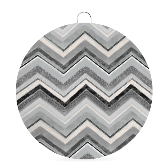 Round Metal Signs for Outside Grey Chevron Tin Signs Stainless Steel Hook Welcome Home Sign Plaque Geometric Design Stripe Metal Sign for Front Door Porch Hanging Wall Decor Gifts 6 Inch