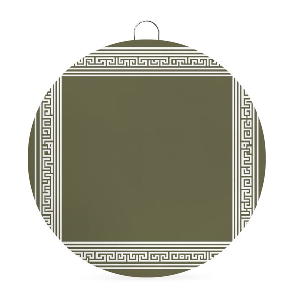 Round Metal Signs for Outside Olive Green Key Design Tin Signs Stainless Steel Hook Welcome Home Sign Plaque Geometric Back Print Metal Sign for Front Door Porch Hanging Wall Decor Gifts 6 Inch