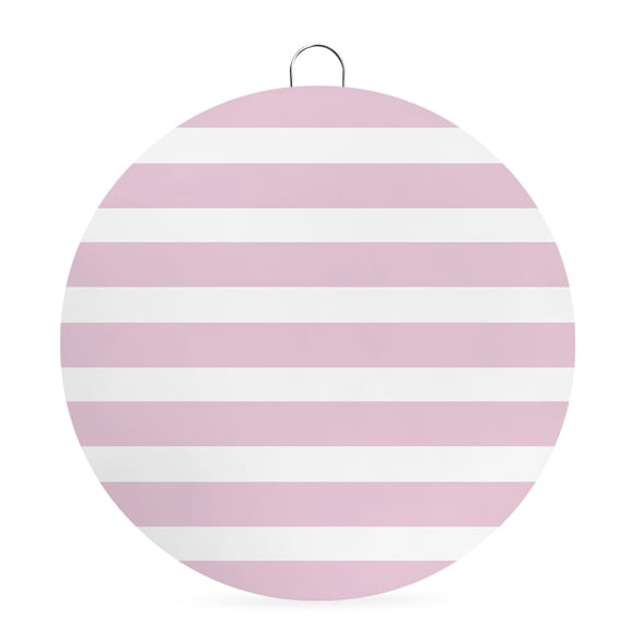 Round Metal Signs for Outside Pink Stripes Tin Signs Stainless Steel Hook Welcome Home Sign Plaque Simple Striped Metal Sign for Front Door Porch Indoor Outdoor Hanging Wall Decor Gifts 6 Inch