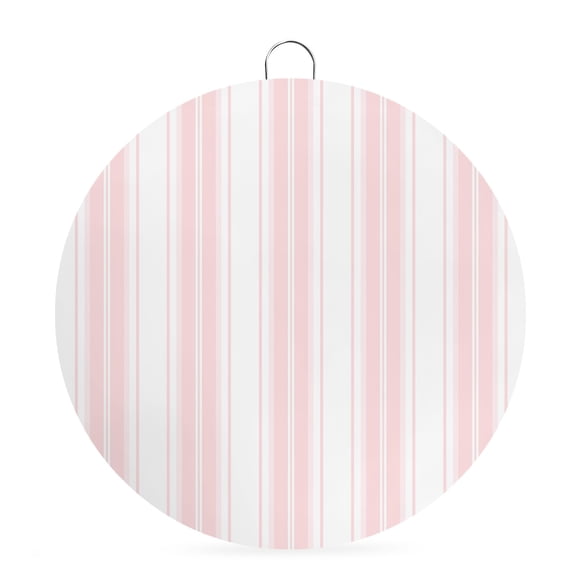 Round Metal Signs for Outside Pink Vertical Striped Tin Signs Stainless Steel Hook Welcome Home Sign Plaque Minimalist Stripes Lines Metal Sign for Front Door Porch Hanging Wall Decor Gifts 6 Inch