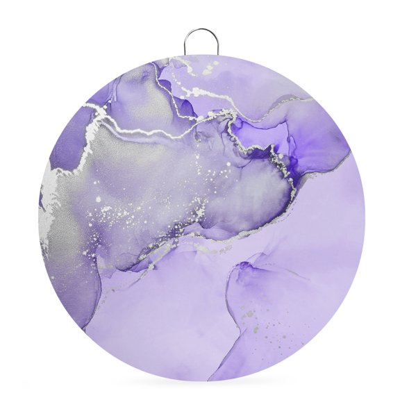 Round Metal Signs for Outside Purple Marble Tin Signs Stainless Steel Hook Welcome Home Sign Plaque Abstract Waves Cloud Metal Sign for Front Door Porch Hanging Wall Decor Gifts 6 Inch