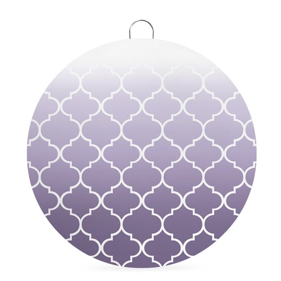 Round Metal Signs for Outside Purple Ombre Gradual Color Tin Signs Stainless Steel Hook Welcome Home Sign Plaque Morocco Pattern Metal Sign for Front Door Porch Hanging Wall Decor Gifts 6 Inch