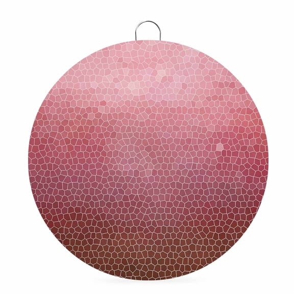 Round Metal Signs for Outside Red Hexagonal Tiles Tin Signs Stainless Steel Hook Welcome Home Sign Plaque Gradient Honeycomb Metal Sign for Front Door Porch Hanging Wall Decor Gifts 6 Inch