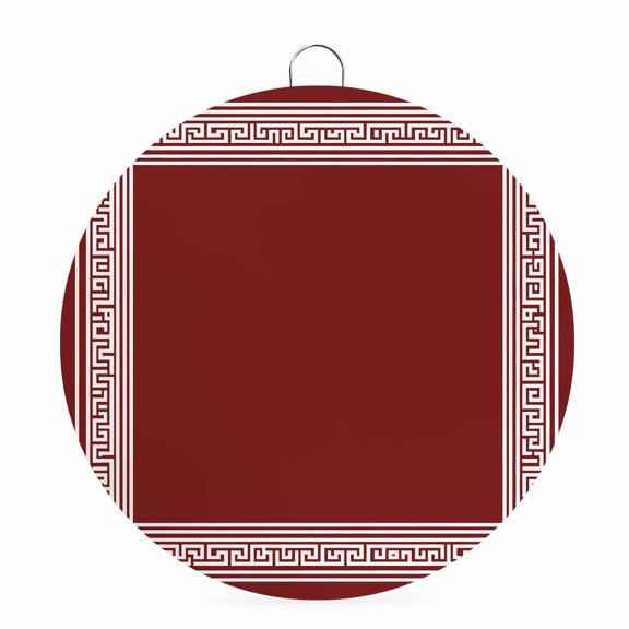 Round Metal Signs for Outside Red Key Pattern Tin Signs Stainless Steel Hook Welcome Home Sign Plaque Geometric Art Metal Sign for Front Door Porch Indoor Outdoor Hanging Wall Decor Gifts 6 Inch