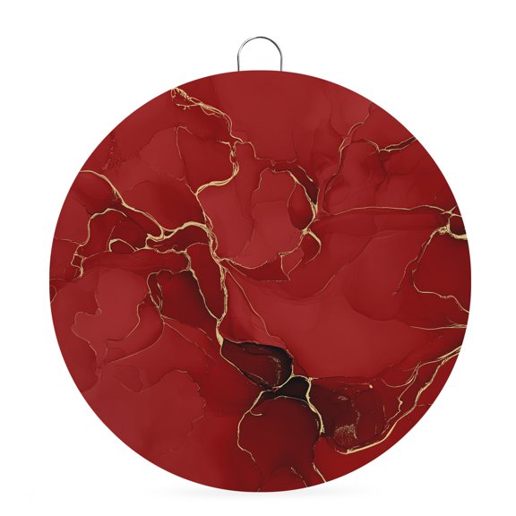 Round Metal Signs for Outside Red Marble Tin Signs Stainless Steel Hook Welcome Home Sign Plaque Abstract Art Lines Metal Sign for Front Door Porch Indoor Outdoor Hanging Wall Decor Gifts 6 Inch