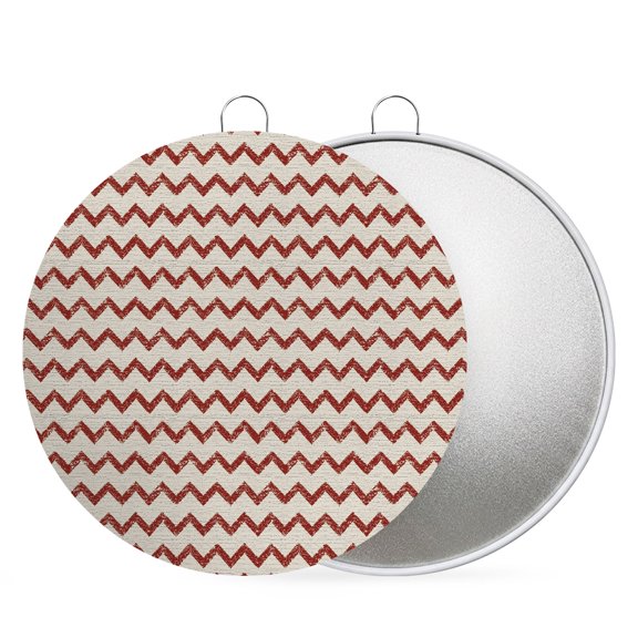 Round Metal Signs for Outside Red Zigzag Lines Tin Signs Stainless Steel Hook Welcome Home Sign Plaque Chevron Stripes Waves Metal Sign for Front Door Porch Hanging Wall Decor Gifts 8Inch