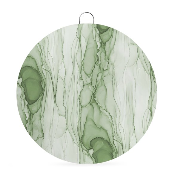 Round Metal Signs for Outside Sage Green Marble Veins Tin Signs Stainless Steel Hook Welcome Home Sign Plaque Modern Art Water Ripples Metal Sign for Front Door Porch Hanging Wall Decor Gifts 6 Inch