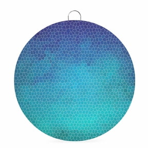Round Metal Signs for Outside Turquoise Hexagonal Tiles Tin Signs Stainless Steel Hook Welcome Home Sign Plaque Gradient Honeycomb Metal Sign for Front Door Porch Hanging Wall Decor Gifts 6 Inch