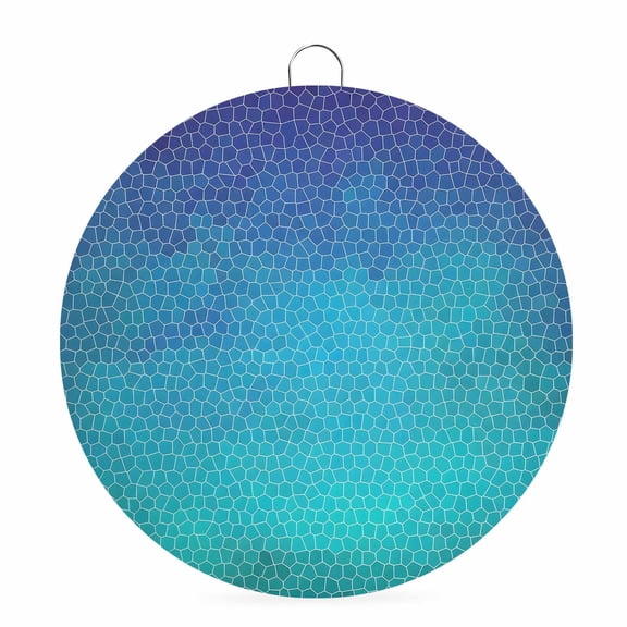 Round Metal Signs for Outside Turquoise Hexagonal Tiles Tin Signs Stainless Steel Hook Welcome Home Sign Plaque Gradient Honeycomb Metal Sign for Front Door Porch Hanging Wall Decor Gifts 6 Inch