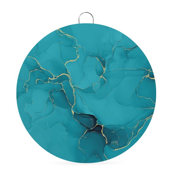 Round Metal Signs for Outside Turquoise Marble Tin Signs Stainless Steel Hook Welcome Home Sign Plaque Abstract Art Lines Metal Sign for Front Door Porch Hanging Wall Decor Gifts 6 Inch