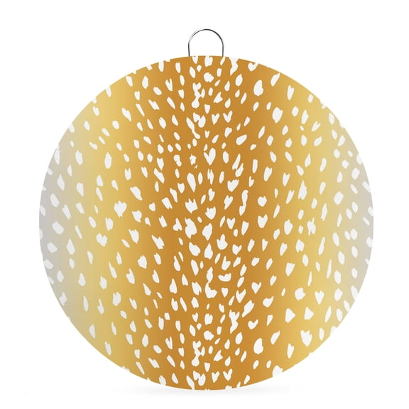 Round Metal Signs for Outside Yellow Dots Texture Tin Signs Stainless Steel Hook Welcome Home Sign Plaque Modern Ombre Fawn Pattern Metal Sign for Front Door Porch Hanging Wall Decor Gifts 6 Inch