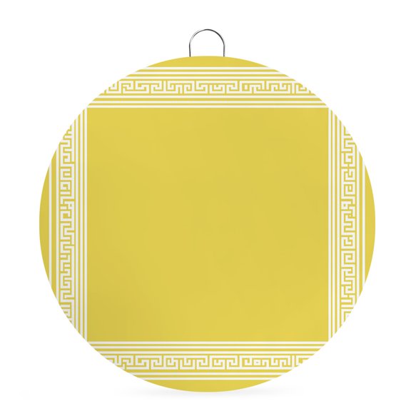 Round Metal Signs for Outside Yellow Key Design Tin Signs Stainless Steel Hook Welcome Home Sign Plaque Geometric Back Print Metal Sign for Front Door Porch Hanging Wall Decor Gifts 6 Inch