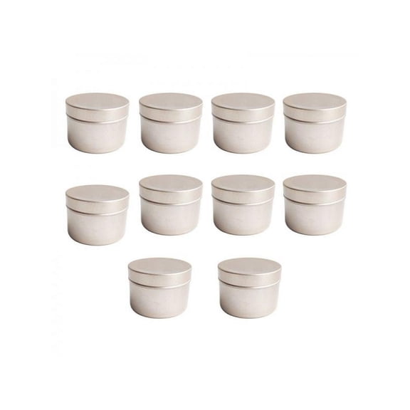 Round Metal Tin Box Candle Tin Black Aluminum Jar Storage Empty Pot Plain Screw Top Cans Cream Cosmetic Container Gold Silver