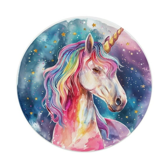 Round Metal Tin Sign Rustic Wall Decor Unicorn Round Metal Sign Plaque for Home Garden Kitchen Bar Cafe Restaurant Garage Retro Vintage Wall Art 8x8 Inch