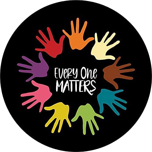 Round Metal Tin Sign Wall Plaque Everyone Matter Hands Retro Wall Art ...