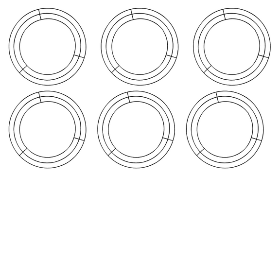 Round Metal Wreath Forms - 3 pack (6 pieces) Perfect Blank Canvas Creative Crafting 8 inch Diameter Unique Wreaths DIY Projects