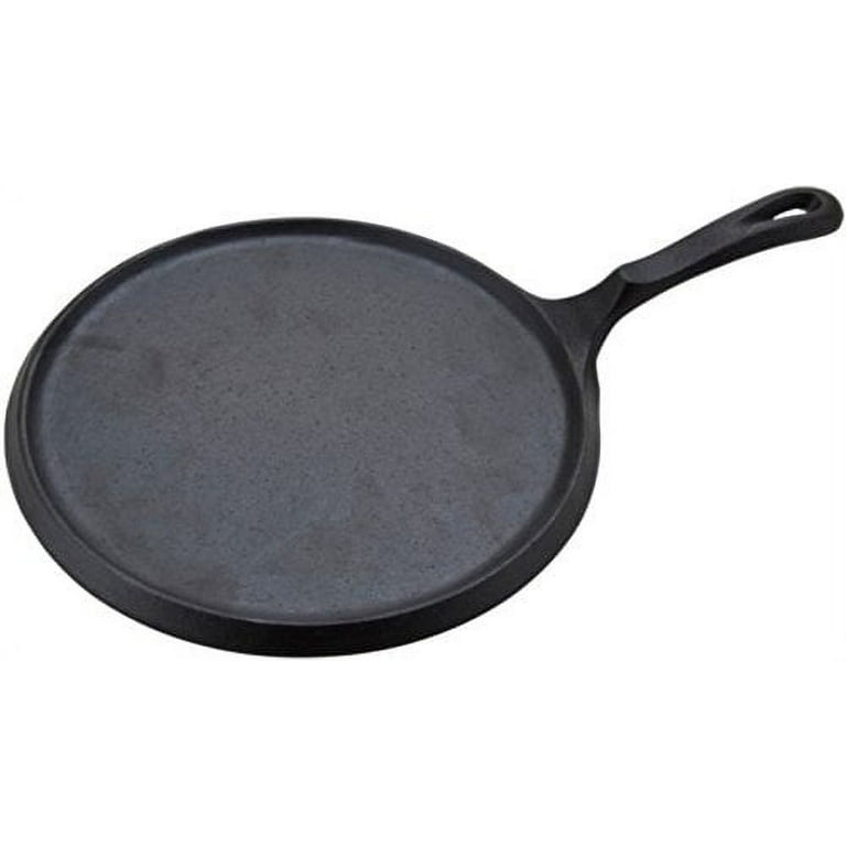 Alpine Cuisine Nonstick Round Comal 9.5-Inch - Black Carbon Steel Tortilla  Comal with Double Handle - Durable, Heavy Duty Comal for Cooking 