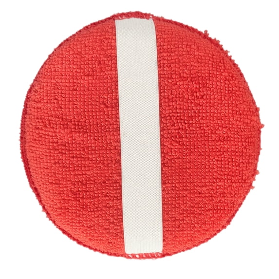 Round Microfiber Car Polishing Waxing Sponge Pad with Elastic Hand Strap for Auto Cleaning Detailing Applicator