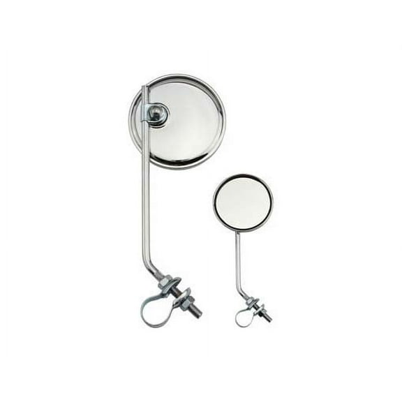 Round Mirror All Chrome. Bike mirror, bicycle mirror for lowrider,stretch bike, bmx, track, fixie, mountain bikes
