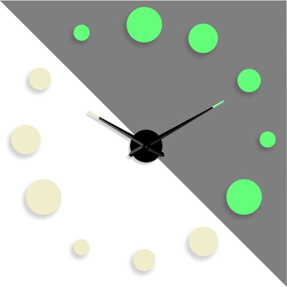 Round Mirror DIY aquarium creative Different Frameless Luminous Wall Clock Home decoration Modern gifts - 27 inch