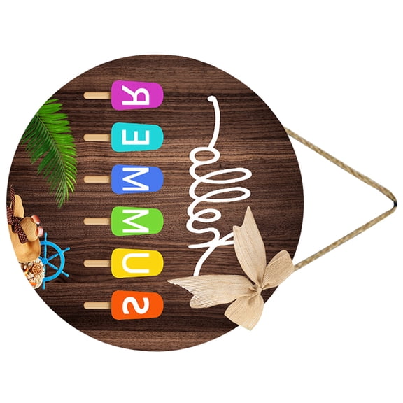 OUNONA Summer Welcome Sign for Home Decoration Multi Color Synthetic Material Indoor Outdoor Use 10.5 inches