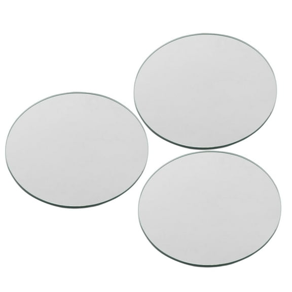 Round Mirror Plate Candle Holder Decorative Mirror Trays for Wedding Centerpieces Accessories