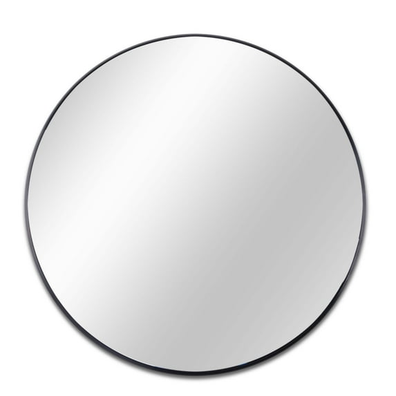 Round Mirror Wall Mounted, Circle Bathroom Vanity Wall Mirror with Metal Frame - 16/20/24/30/32/36" 20" x 20" - Black